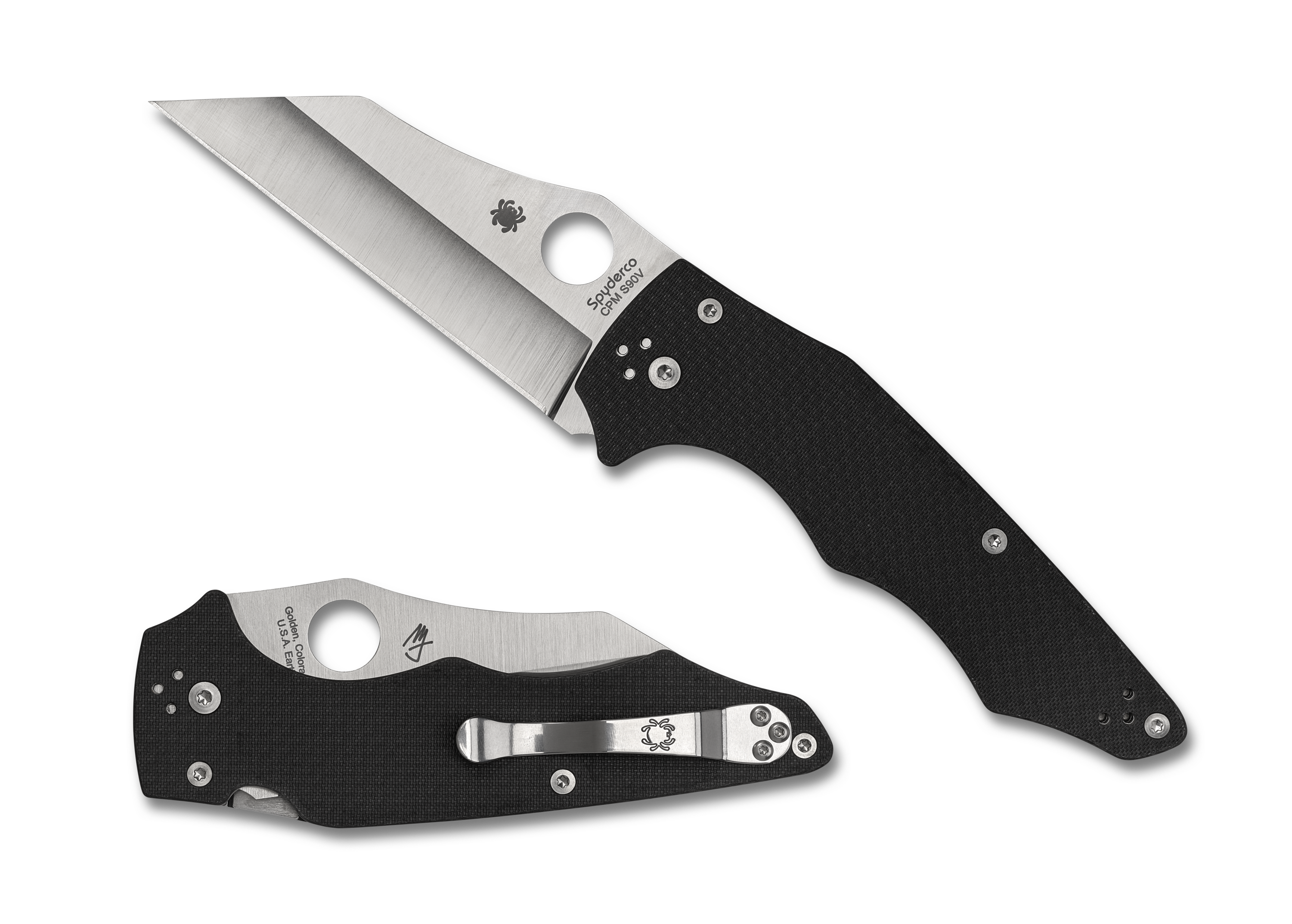 Spyderco YoJumbo - Sprint Run - CPM-S90V - Carbon Fiber Handle - C253CF Knives - Tophatter Daily Deals
