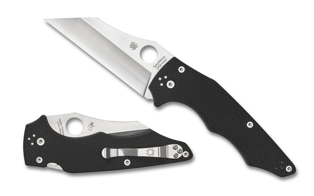 Spyderco YoJumbo - Compression Lock - CPM-S30V Steel - Black G10 - C253GP Knives - Tophatter Daily Deals