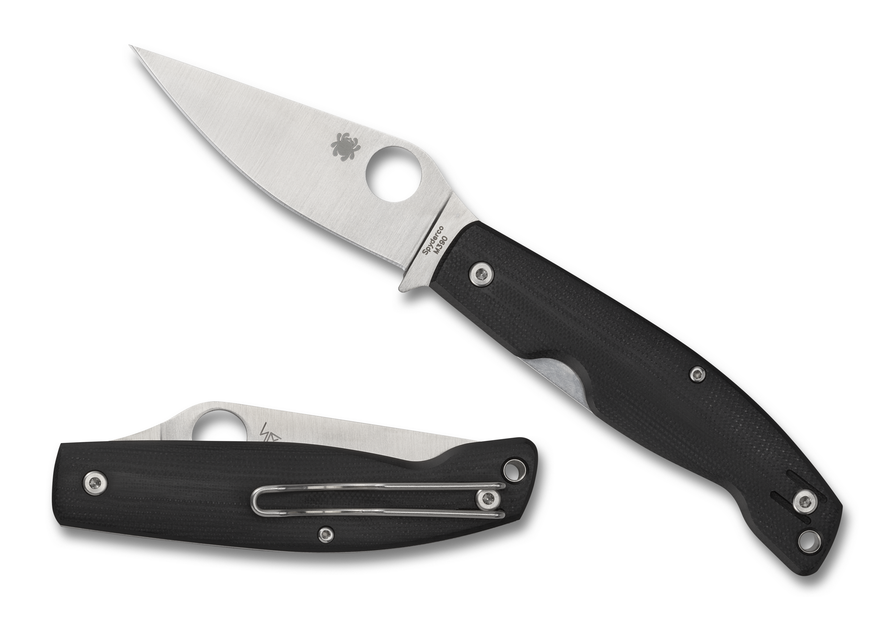Spyderco Pattadese - Black G10 - M390 Steel - C257GP - CLOSEOUT Knives - Tophatter Daily Deals