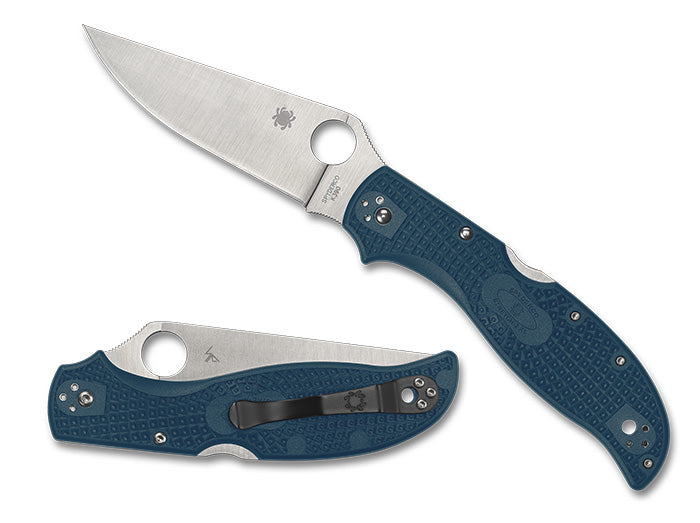 Spyderco Stretch 2 XL Lightweight - Blue FRN - Plain Edge K390 Blade - C258FPK390 Knives - Tophatter Daily Deals