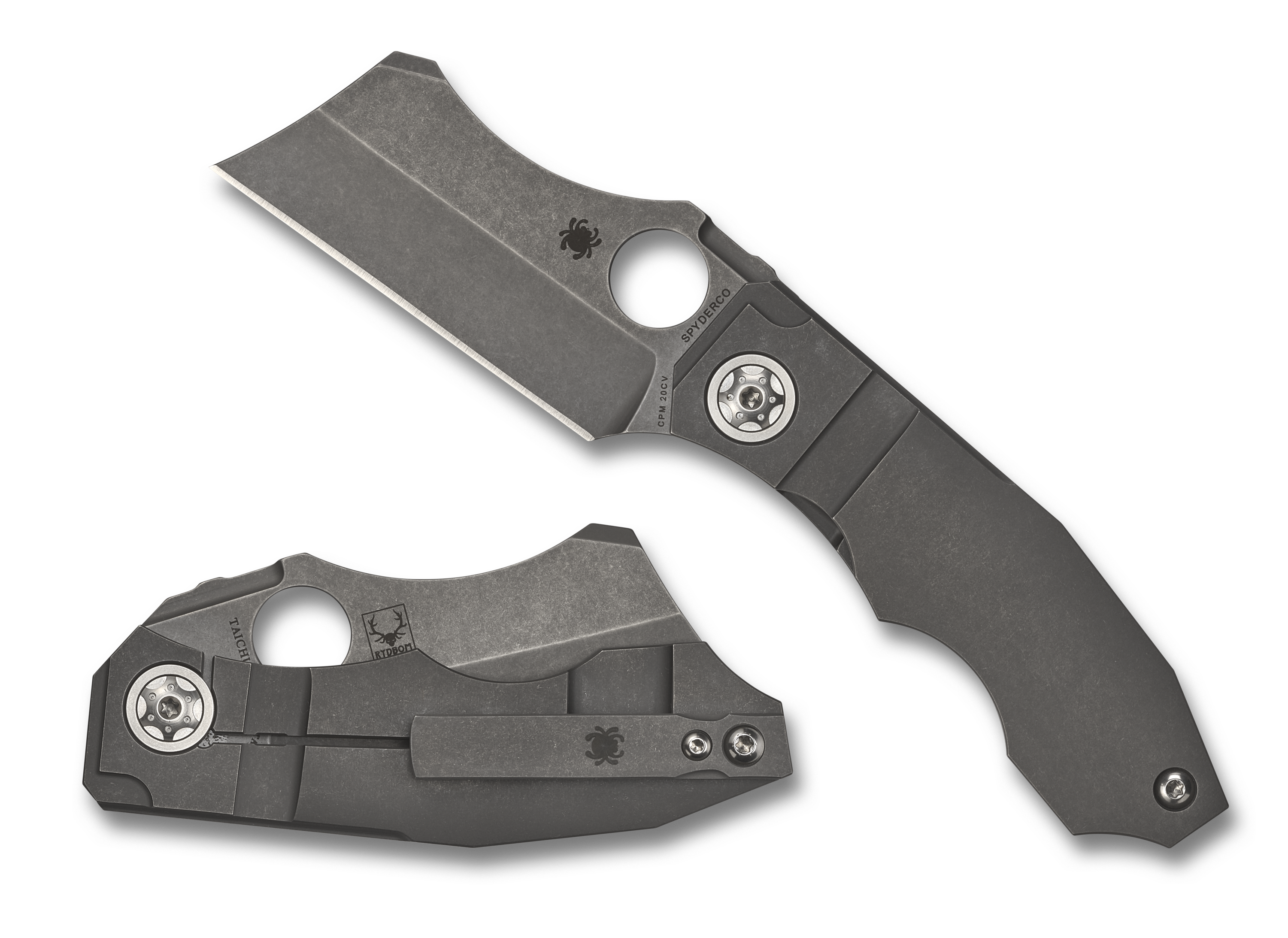 Spyderco Stovepipe - Titanium - CPM 20CV - Frame Lock - C260TIP Knives - Tophatter Daily Deals