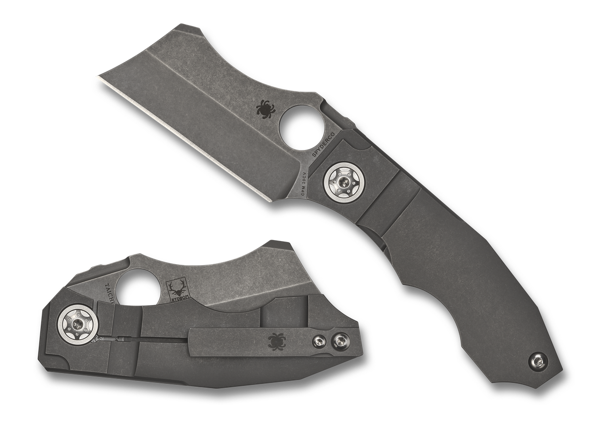 Spyderco Stovepipe - Titanium - CPM 20CV - Frame Lock - C260TIP Knives - Tophatter Daily Deals