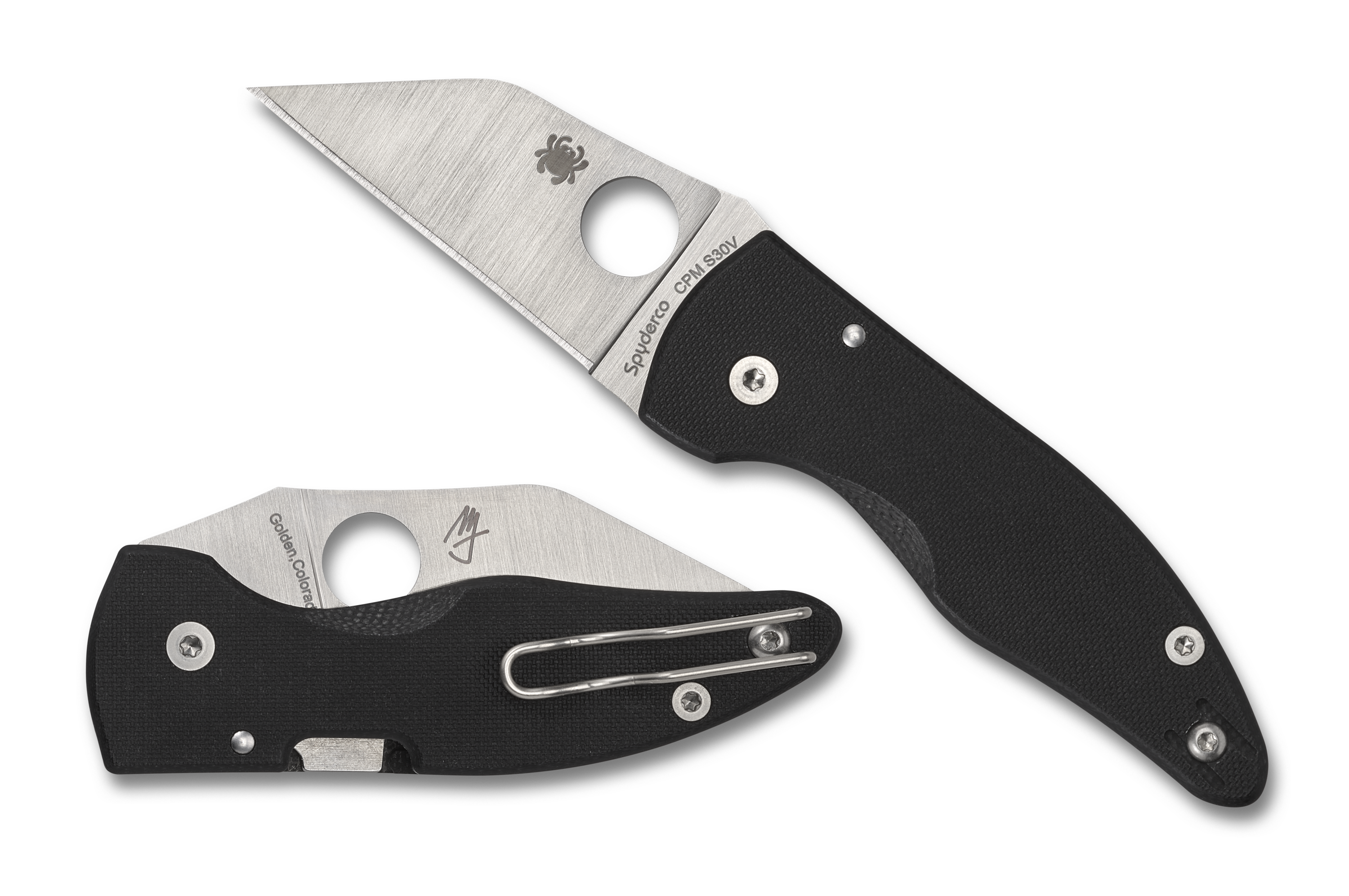 Spyderco MicroJimbo - S30V Blade - Compression Lock - Black G10 - C264GP Knives - Tophatter Daily Deals