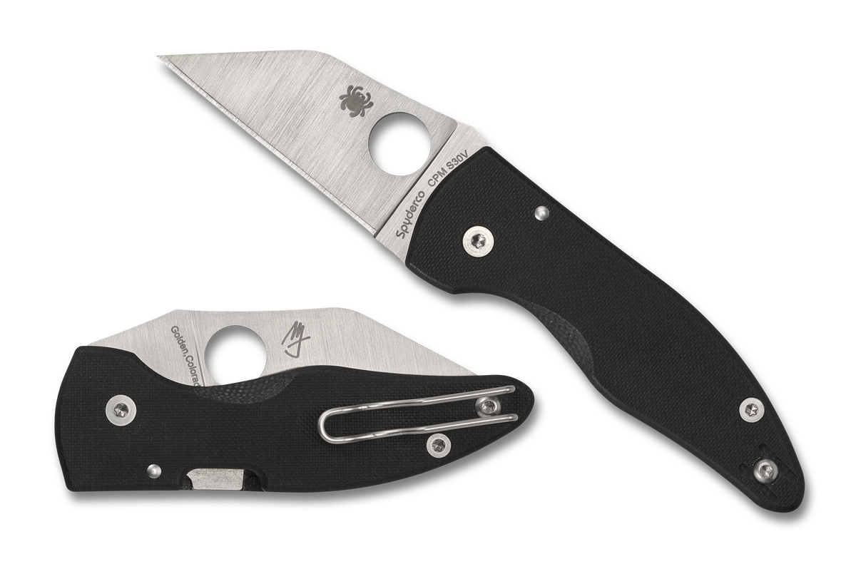 Spyderco MicroJimbo - S30V Blade - Compression Lock - Black G10 - C264GP Knives - Tophatter Daily Deals