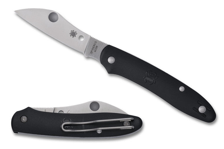 SPYDERCO ROADIE XL - Black FRN Handle - M398 Blade - C267BKP Folding Knives - Tophatter Daily Deals