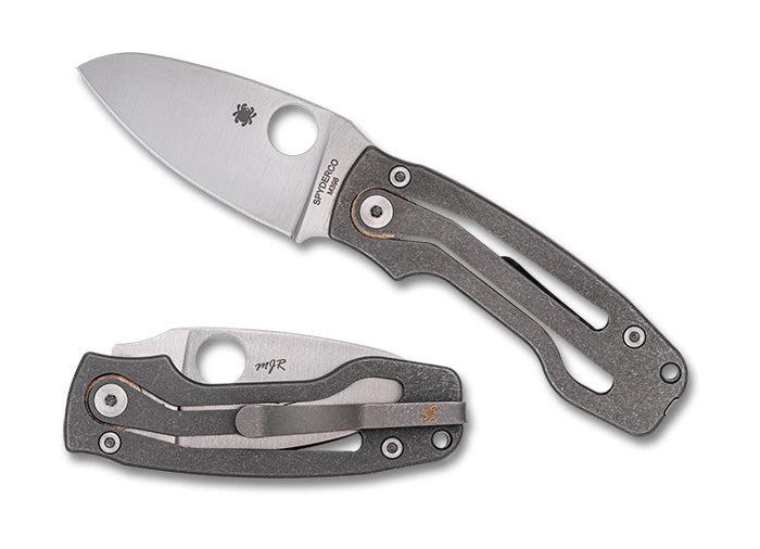 Spyderco PITS 2 Folder - Slip Joint - M398 Steel - Titanium Handle - C269TIP Knives - Tophatter Daily Deals