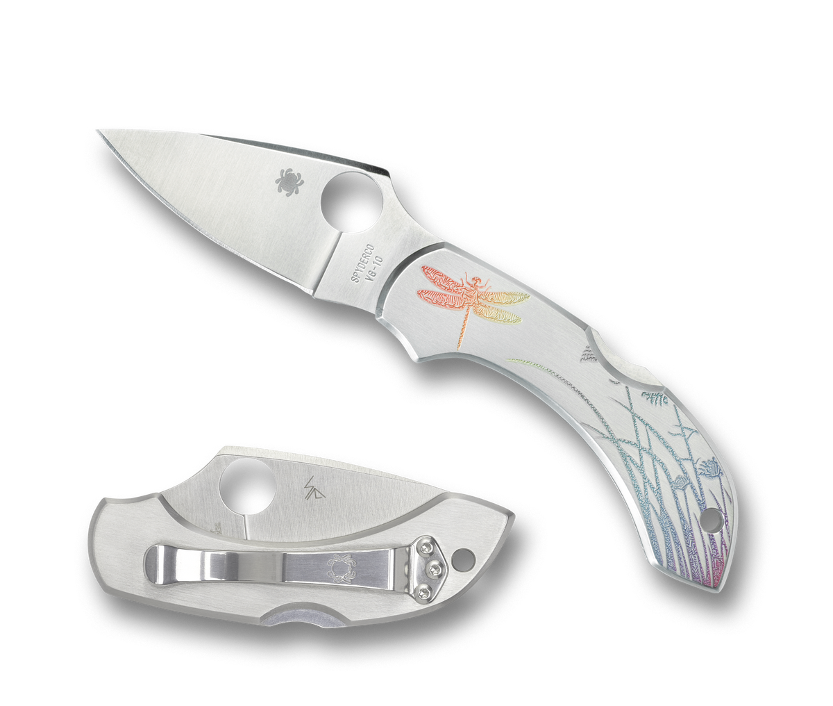 Spyderco Dragonfly - Stainless Steel Tattoo - C28PT Knives - Tophatter Daily Deals