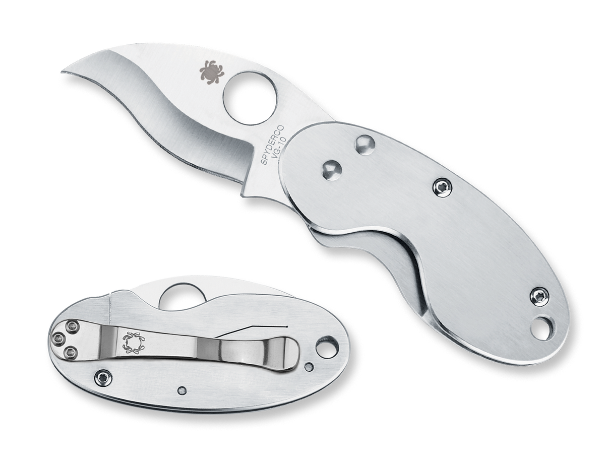 Spyderco Cricket - Stainless Handle - C29P Knives - Tophatter Daily Deals
