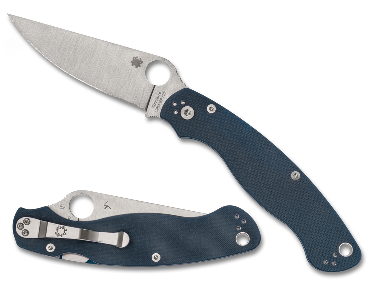 Spyderco Military 2 - CPM-SPY27 - Compression Lock - Blue G10 - C36GPCBL2 Knives - Tophatter Daily Deals