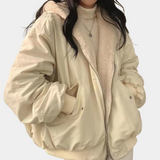 Warm Women's Oversized Jacket - Hooded Coat, Faux Fur White - Tophatter Daily Deals