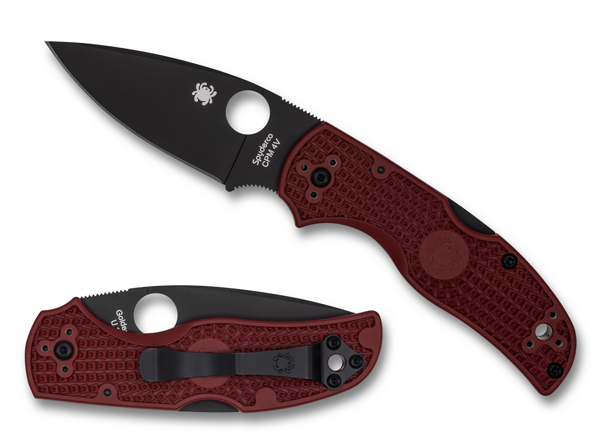 Spyderco Native 5 - St. Nick's Exclusive - Black Hardware - Red FRN - CPM-4V - C41PRDBK5 Knives - Tophatter Daily Deals