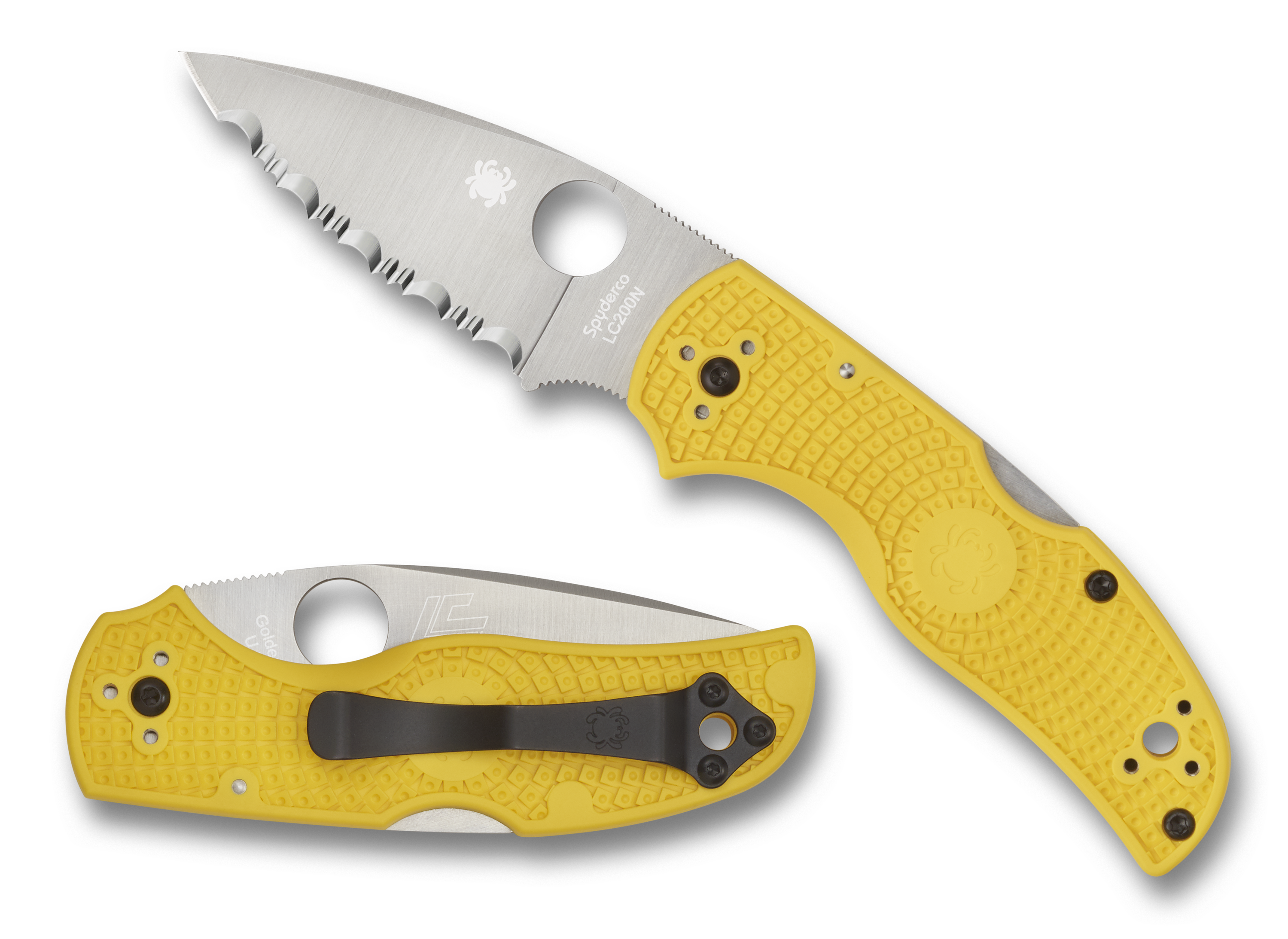 Spyderco Native 5 Salt - Yellow FRN - Serrated Edge MagnaCut - C41SYL5 Knives - Tophatter Daily Deals