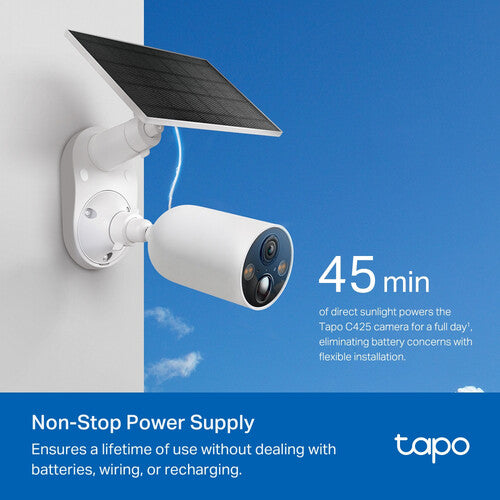 TP-Link Tapo C425 Solar-Powered Smart Wire-Free Security Camera Kit - Tophatter Daily Deals