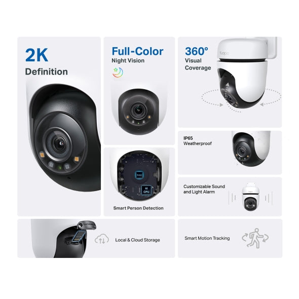 Outdoor Pan/Tilt Security WiFi Camera - Tophatter Daily Deals
