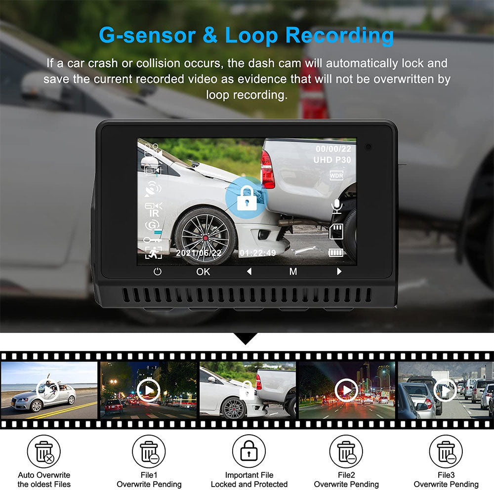 4K Dual Dash Cam - Tophatter Daily Deals