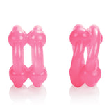 Island Rings Double Stacker Pink Glow in the Dark Stretchy TPE Cock Rings 0.75 Inch 2cm > Cock Ring > Sets - Tophatter Daily Deals