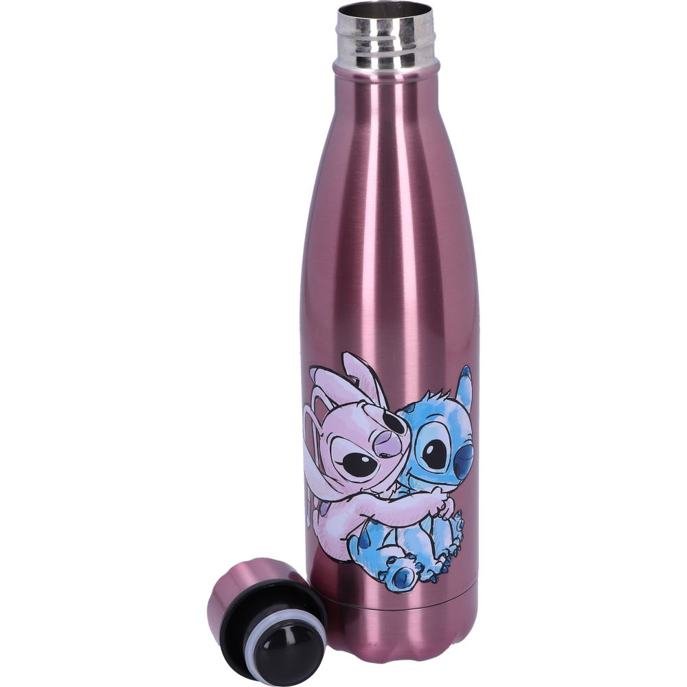 Disney Stitch and Angel - Officially Licensed Water Bottle 500ml Collectible Merchandise - Tophatter Daily Deals