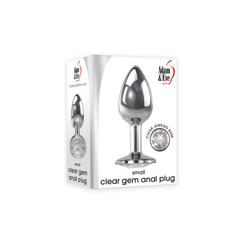 Adam & Eve Clear Gem Small Metal Anal Plug – 7.1 cm Small Butt Plug > Anal Range > Jewel Butt Plugs - Tophatter Daily Deals