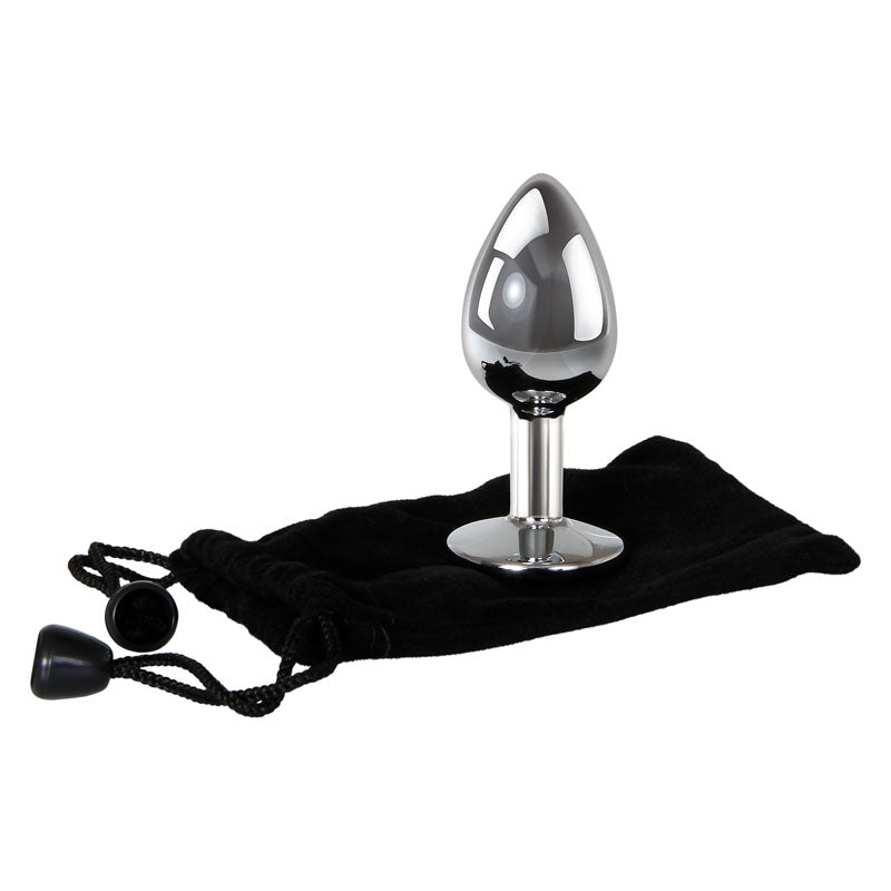 Adam & Eve Clear Gem Small Metal Anal Plug – 7.1 cm Small Butt Plug > Anal Range > Jewel Butt Plugs - Tophatter Daily Deals