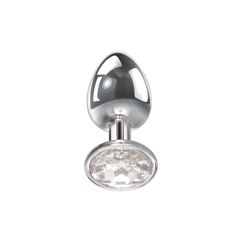 Adam & Eve Clear Gem Large – Metal 9.5 cm Butt Plug > Anal Range > Butt Plugs - Tophatter Daily Deals