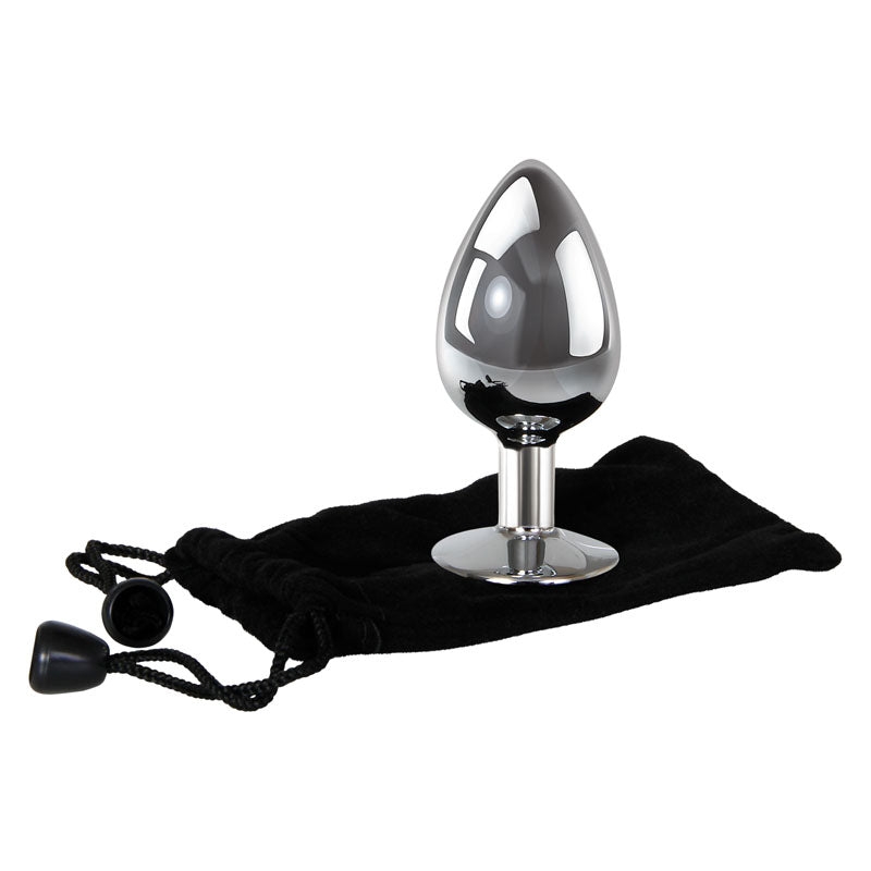 Adam & Eve Clear Gem Large – Metal 9.5 cm Butt Plug > Anal Range > Butt Plugs - Tophatter Daily Deals