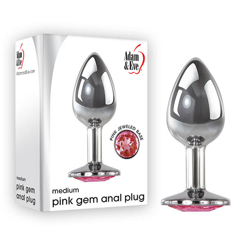 Adam & Eve Gem Anal Plug (Silver) – Medium Metal Butt Plug 8.2 cm > Anal Range > Jewel Butt Plugs - Tophatter Daily Deals