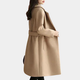 Insulating Classic Womens Long Coat - Notch Lapel, Wool - Tophatter Daily Deals