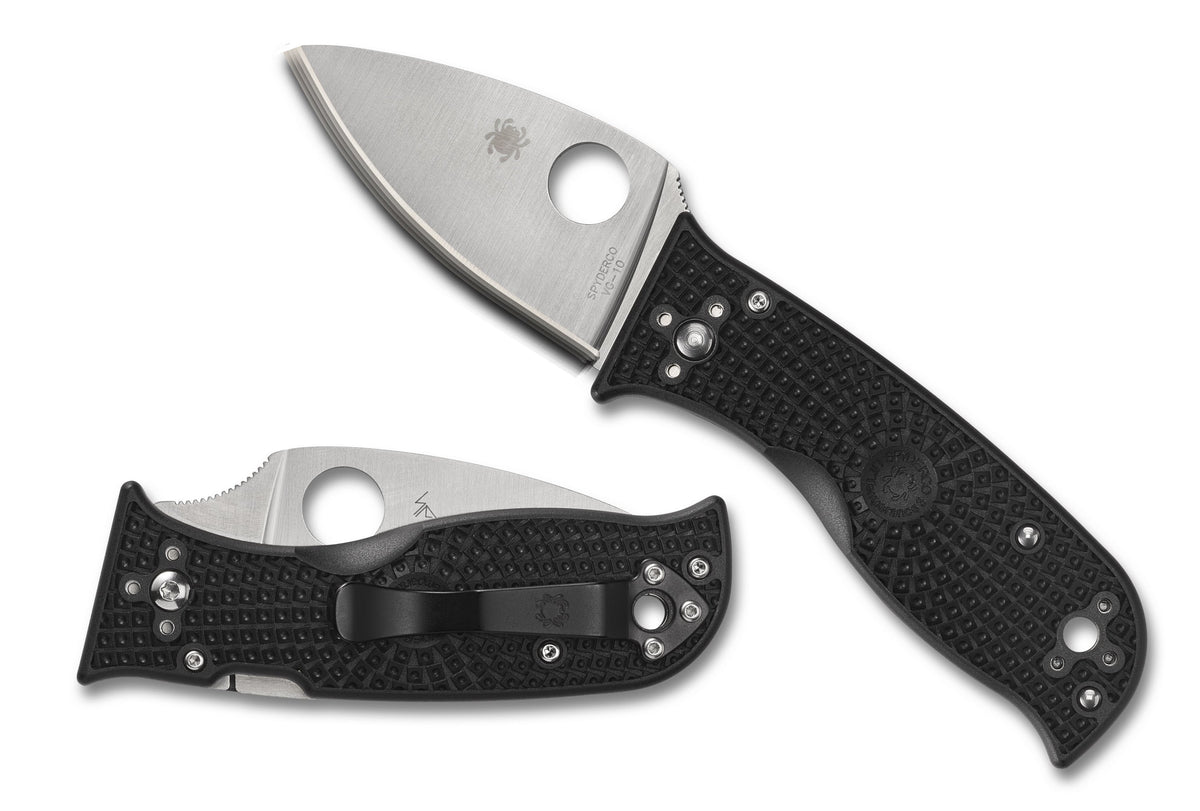 Spyderco Lil Temperance 3 Lightweight - Black FRN Handle - Plain Edge - C69PBK3 Knives - Tophatter Daily Deals