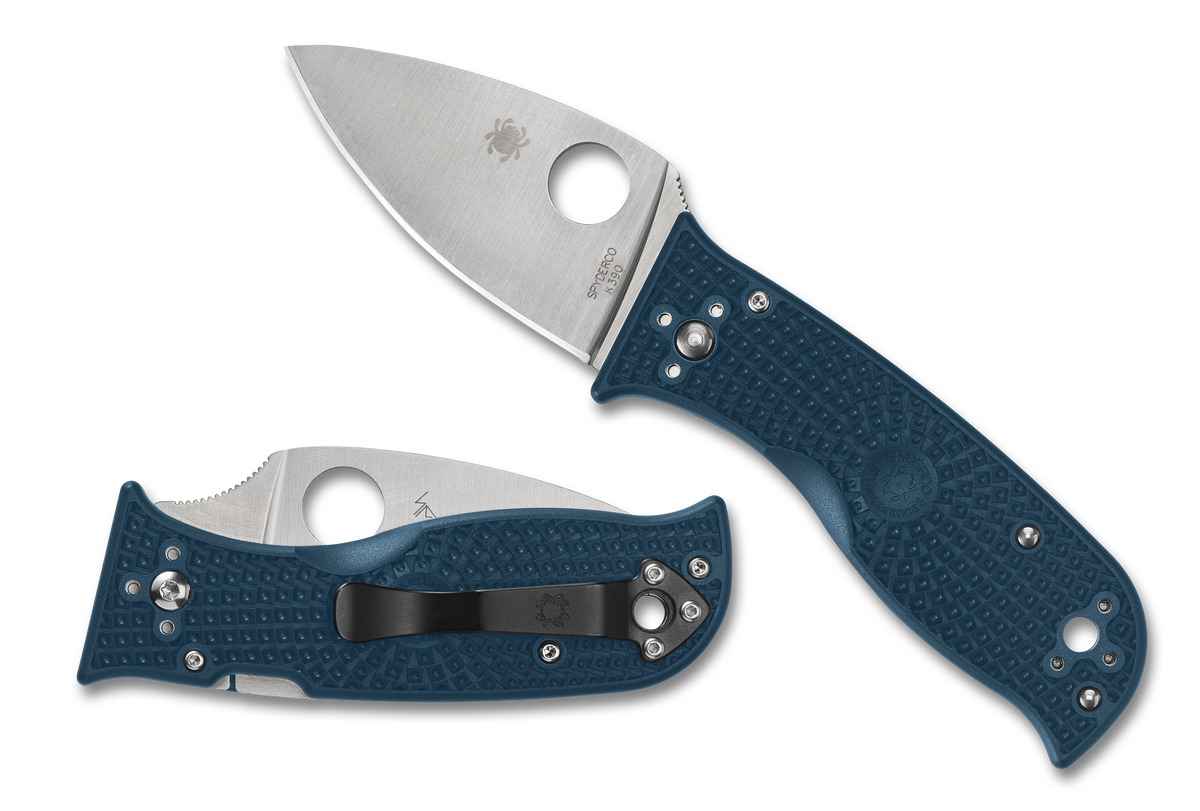 Spyderco Lil Temperance 3 Lightweight - K390 Steel - Blue FRN Handle - C69PBL3K390 Knives - Tophatter Daily Deals