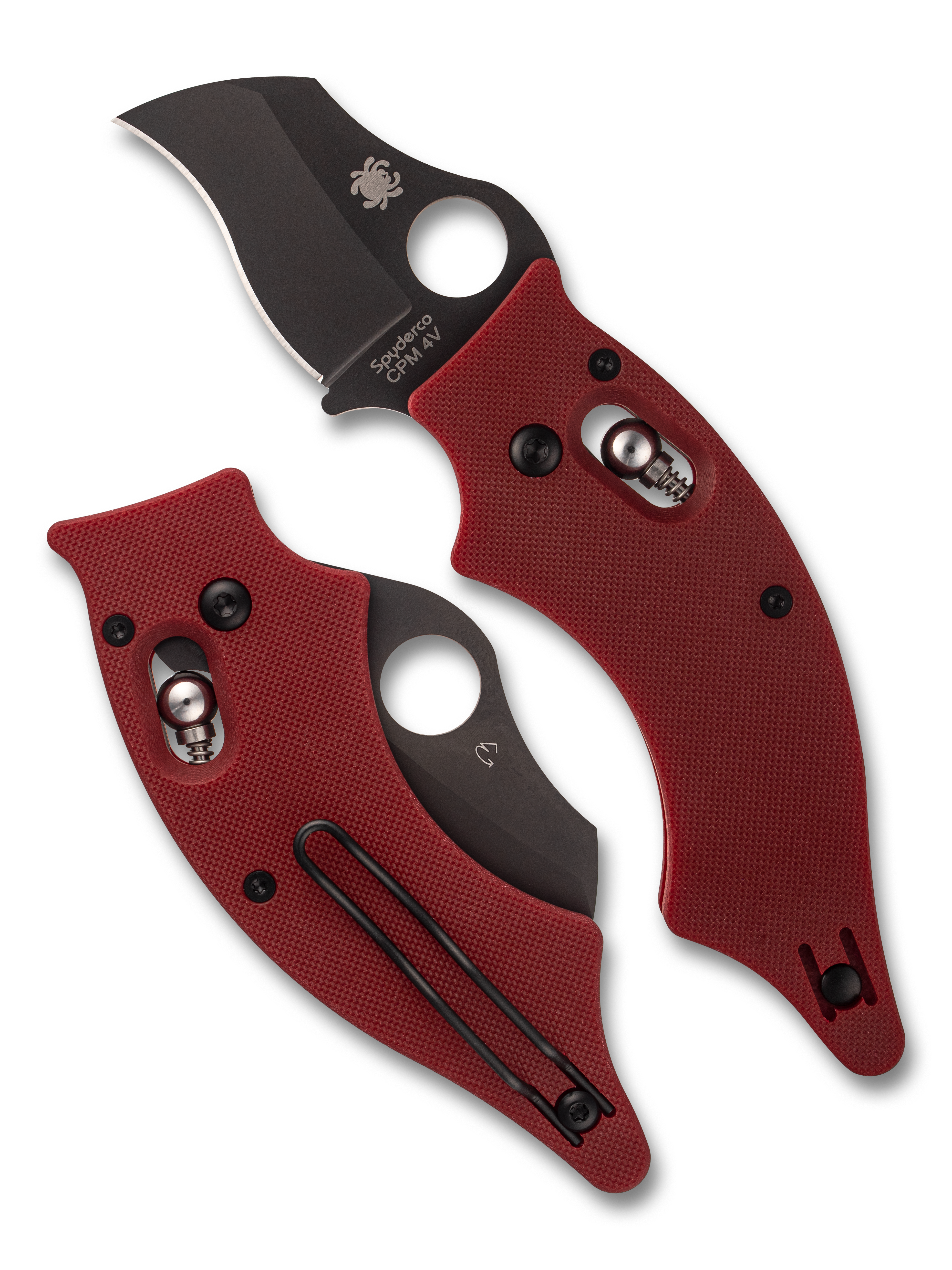 Spyderco Dodo & GiantMouse ACE Biblio XL Red G10 Combo - St. Nick's Knives Exclusive Knives - Tophatter Daily Deals