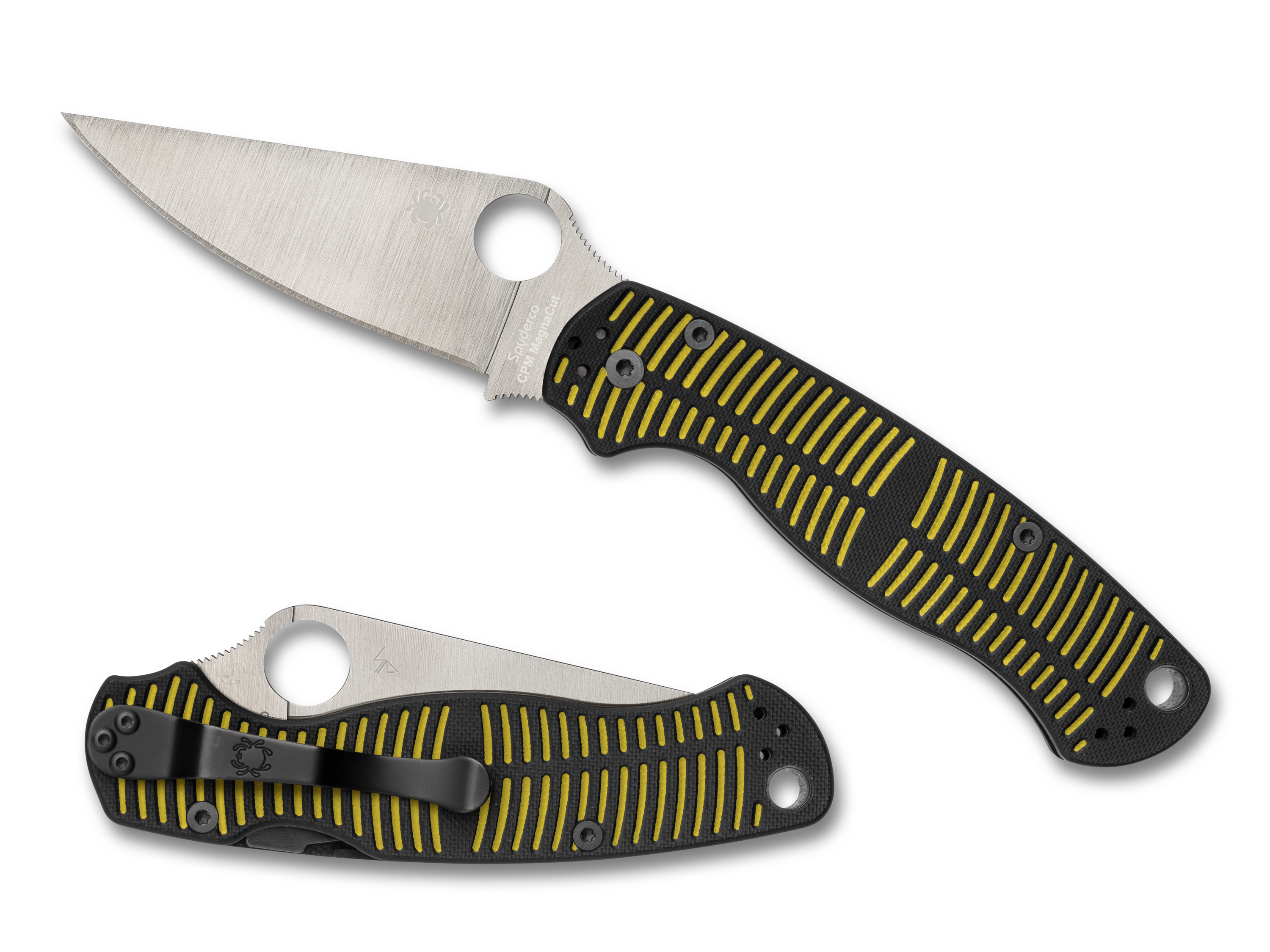 Spyderco Paramilitary 2 Salt - Yellow/Black G10 - CPM Magnacut - C81GBKYLMCP2 Knives - Tophatter Daily Deals
