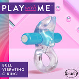 Play With Me Bull Vibrating Cock Ring Blue for Pleasure > Sex Toys > Couples Toys - Tophatter Daily Deals