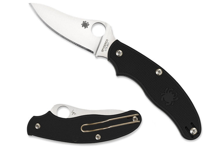 Spyderco UK Penknife - Black FRN Handles - Drop Point BD1N Blade - C94PBK3 Folding Knives - Tophatter Daily Deals
