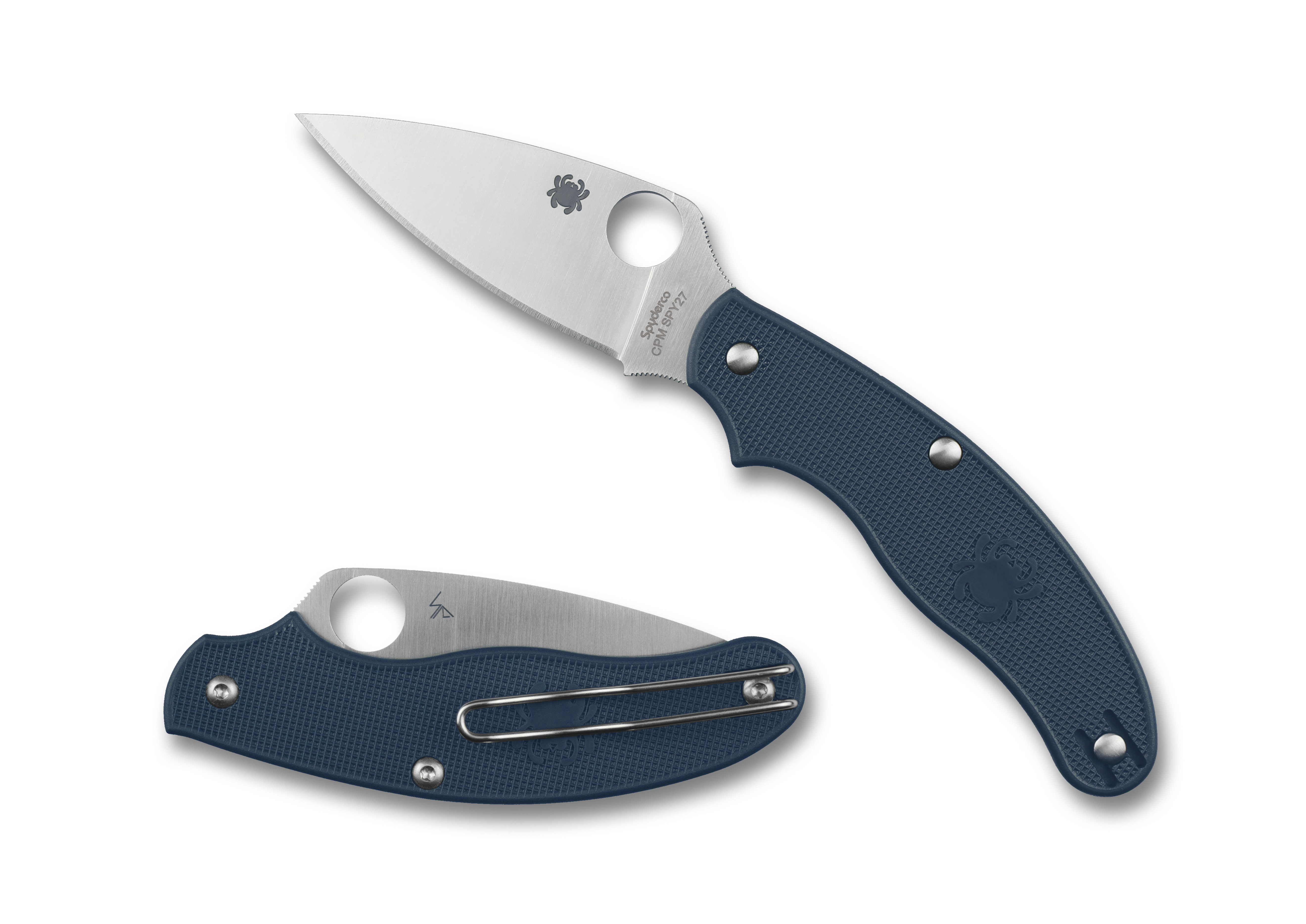 Spyderco UK Pen Knife - Slip Joint - Cobalt Blue FRN - CPM-SPY27 - C94PCBL Knives - Tophatter Daily Deals