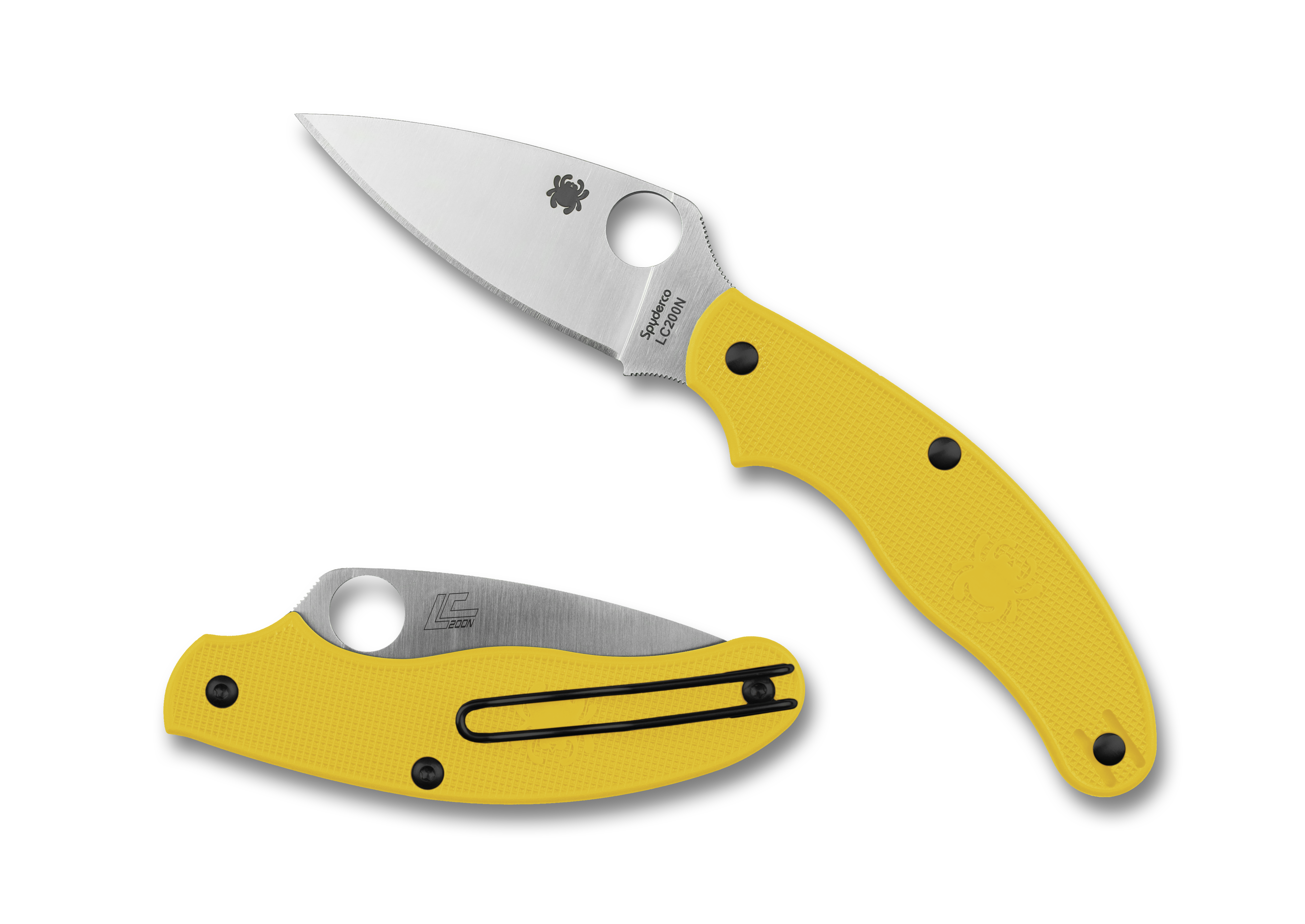 Spyderco UK Pen Knife - Slip Joint - Yellow FRN - LC200N - C94PYL Knives - Tophatter Daily Deals