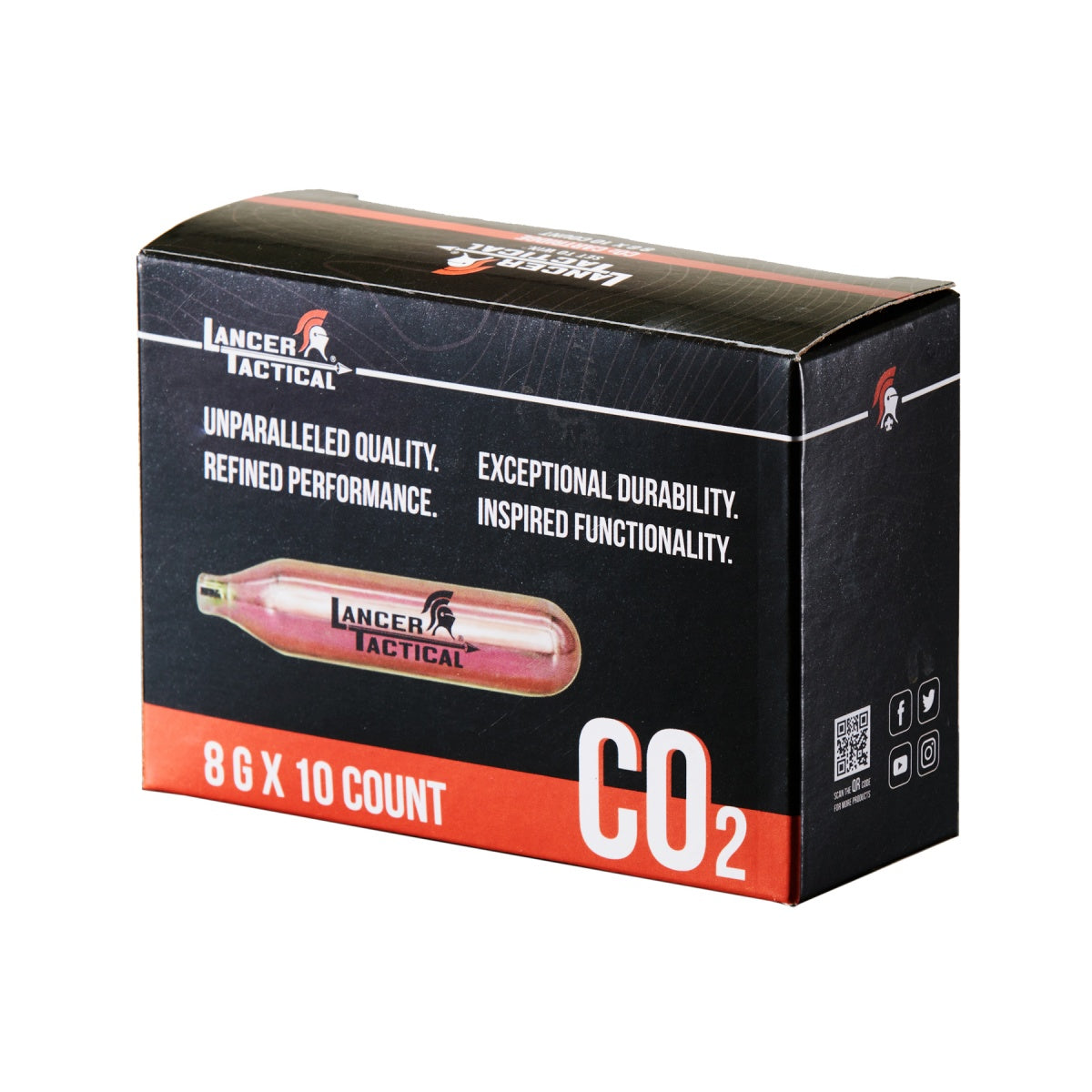 High Pressure 8 Gram CO2 Cartridges for Airsoft / Airguns (Pack of 10) - Tophatter's Inc. Weapons Store Online Collectible Weapons - Tophatter Daily Deals
