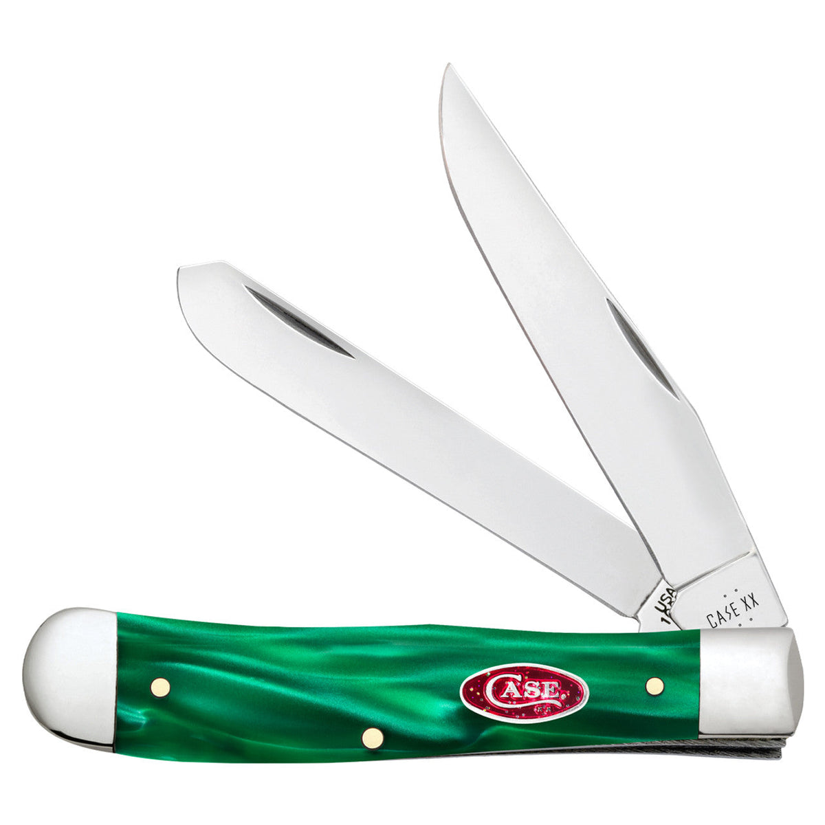 Case XX Trapper - Green Pearl Kirinite - CASE-24410 Folding Knives - Tophatter Daily Deals