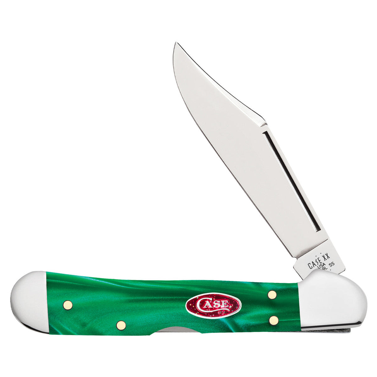 Case XX Mini CopperLock - Green Pearl Kirinite - CASE-24416 Folding Knives - Tophatter Daily Deals
