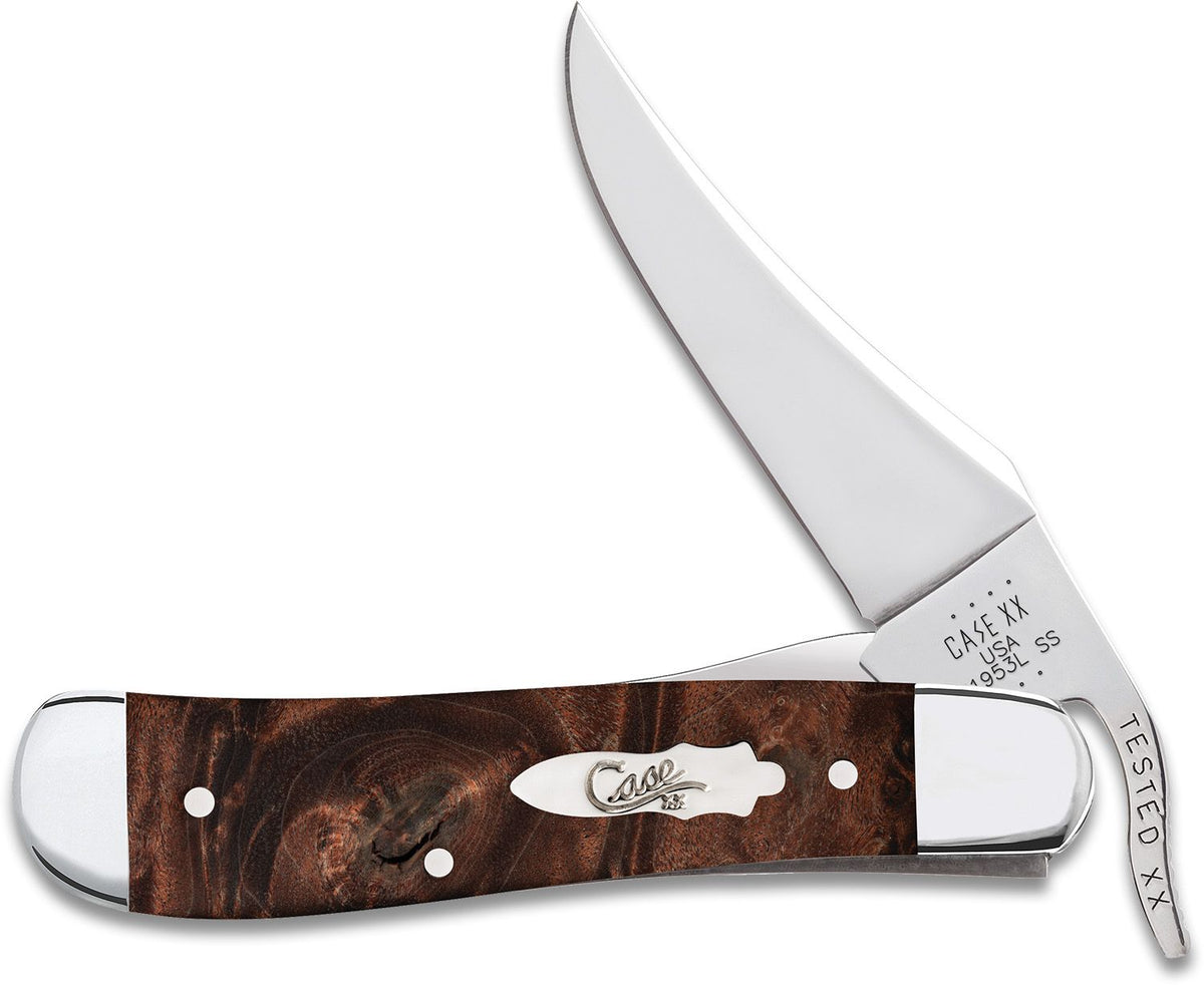 Case RussLock - Brown Maple Burl Wood - 64068 Knives - Tophatter Daily Deals