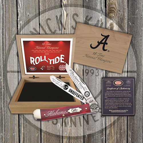 Case - 2020 Alabama National Champion - Smooth Red Bone - AL20-CATRSB TRAPPER Collectors - Tophatter Daily Deals