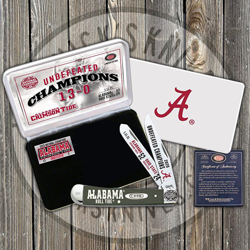 Case - 2020 Alabama National Champion - Laser Etched White Bone - AL20-CATWSB TRAPPER WHITE BONE Collectors - Tophatter Daily Deals
