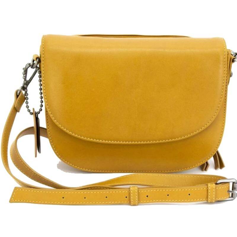 Cameleon® Sophia Leather Concealed Carry Handbag Gun Purse Mustard Handgun Purses - Tophatter Daily Deals