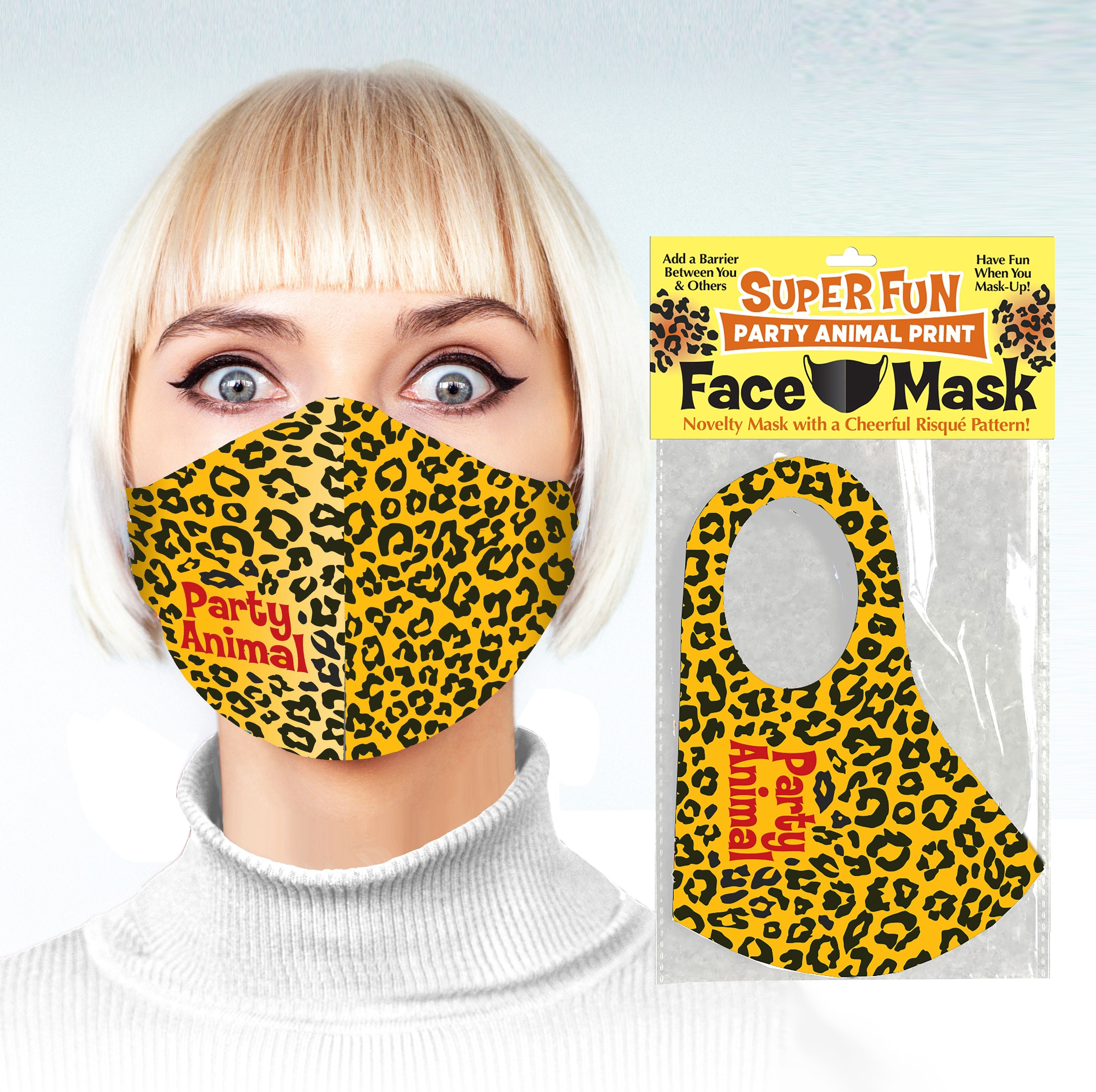 Party Animal Print Mask Face Masks - Tophatter Daily Deals