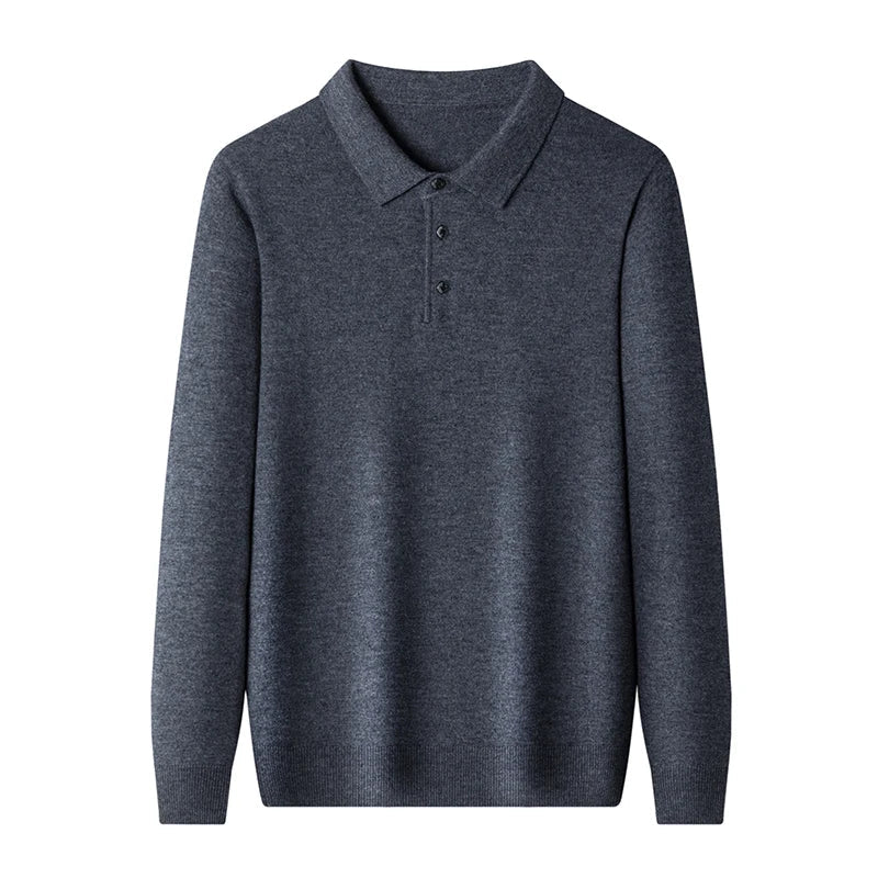 Soft Classic Men's Polo Sweater - Long Sleeve Knit, Casual - Tophatter Daily Deals