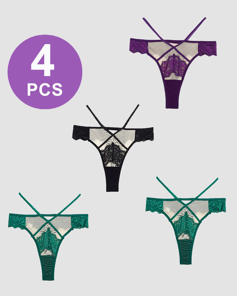 Lace Mid-Rise High Stretch Panties Pat 4 Avidlove-Panty - Tophatter Daily Deals