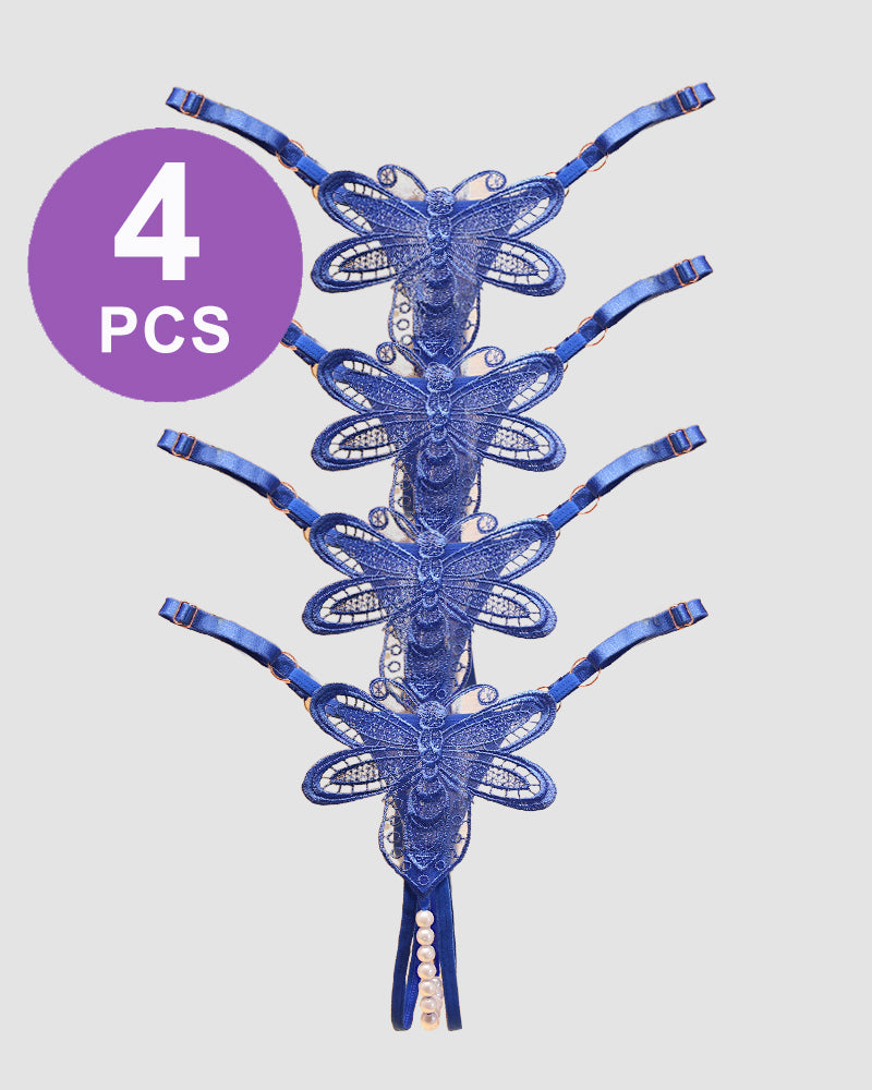 Perspective Pearl Crotchless Thong Panty Set Pat 1 One Size Avidlove-Panty - Tophatter Daily Deals