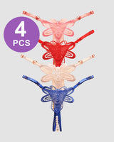 Perspective Pearl Crotchless Thong Panty Set Pat 4 One Size Avidlove-Panty - Tophatter Daily Deals