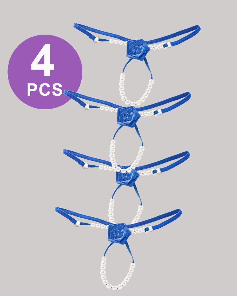 Pearl Rose See-Through Thong Panty Set Pat 1 Avidlove-Panty - Tophatter Daily Deals