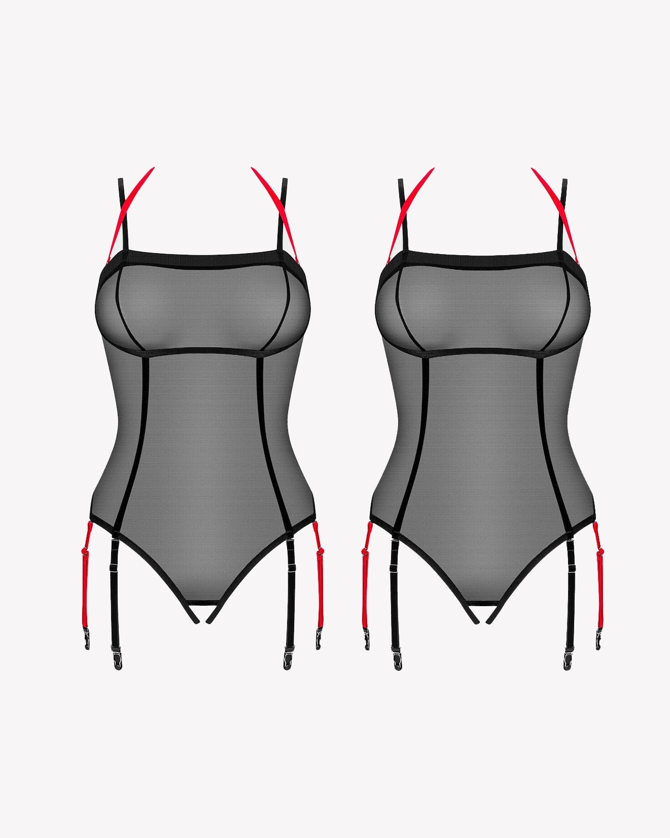 Crotchless Sheer Mesh Tulle Teddy Black*2 Avidlove-Corset - Tophatter Daily Deals