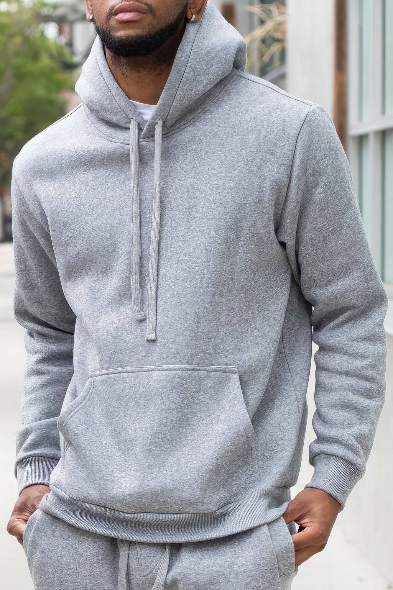 Men's Fleece Pullover - Grey Hoodie - Tophatter Daily Deals